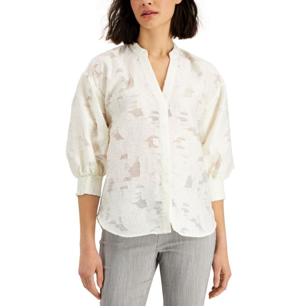 Alfani Printed Billow Sleeve Blouse